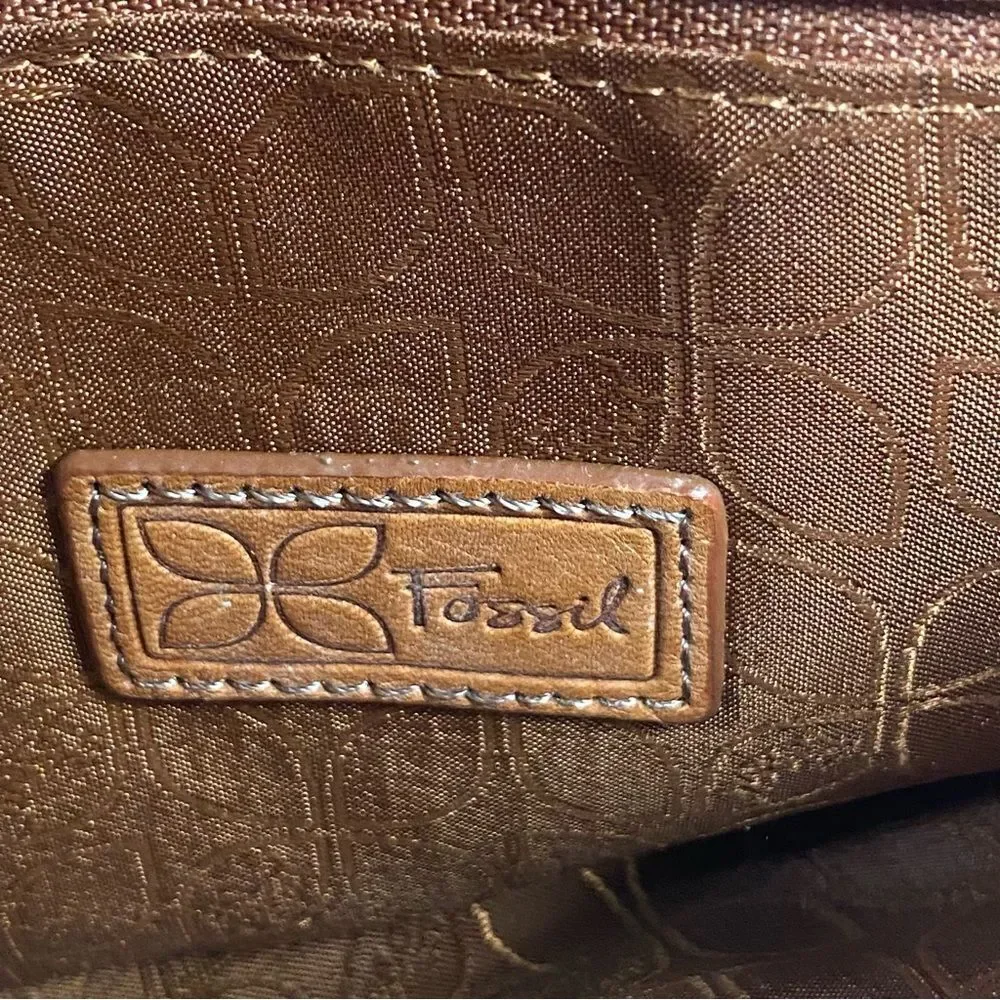 Fossil Brown Leather Crossbody Purse